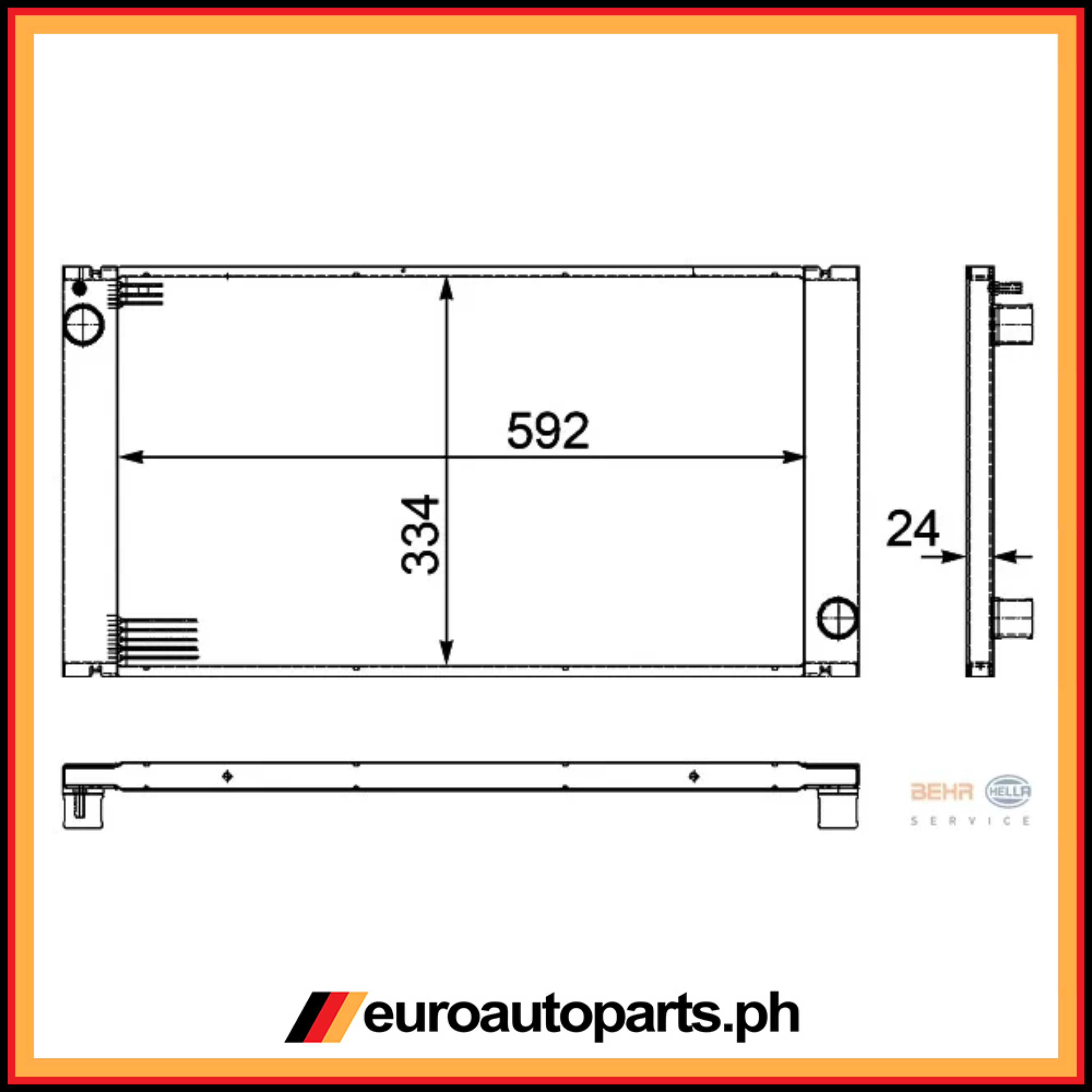 Radiator Assy / 17 11 2 751 275 / Behr / Mini Cooper