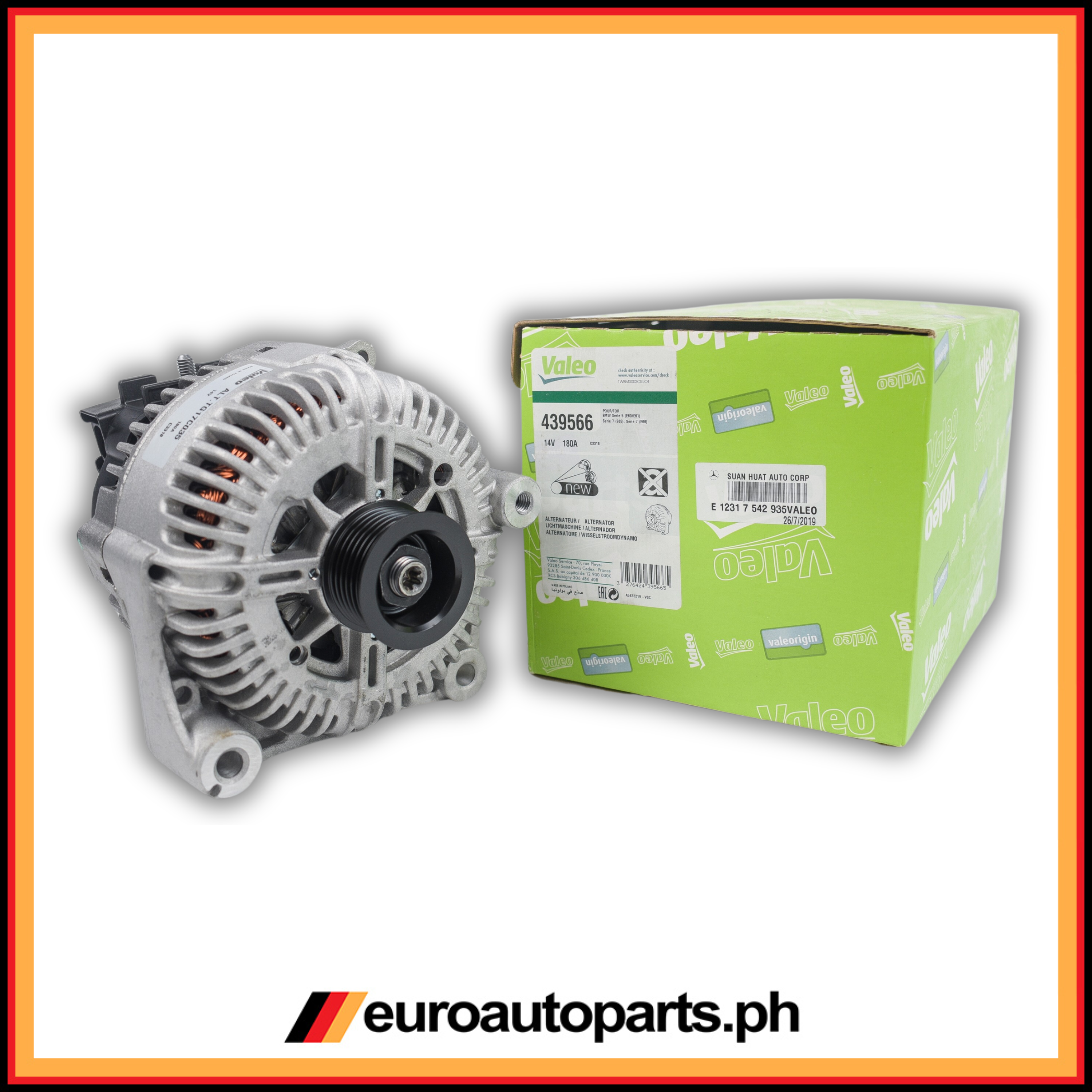 Alternator/12 31 7 542 934/Valeo/BMW