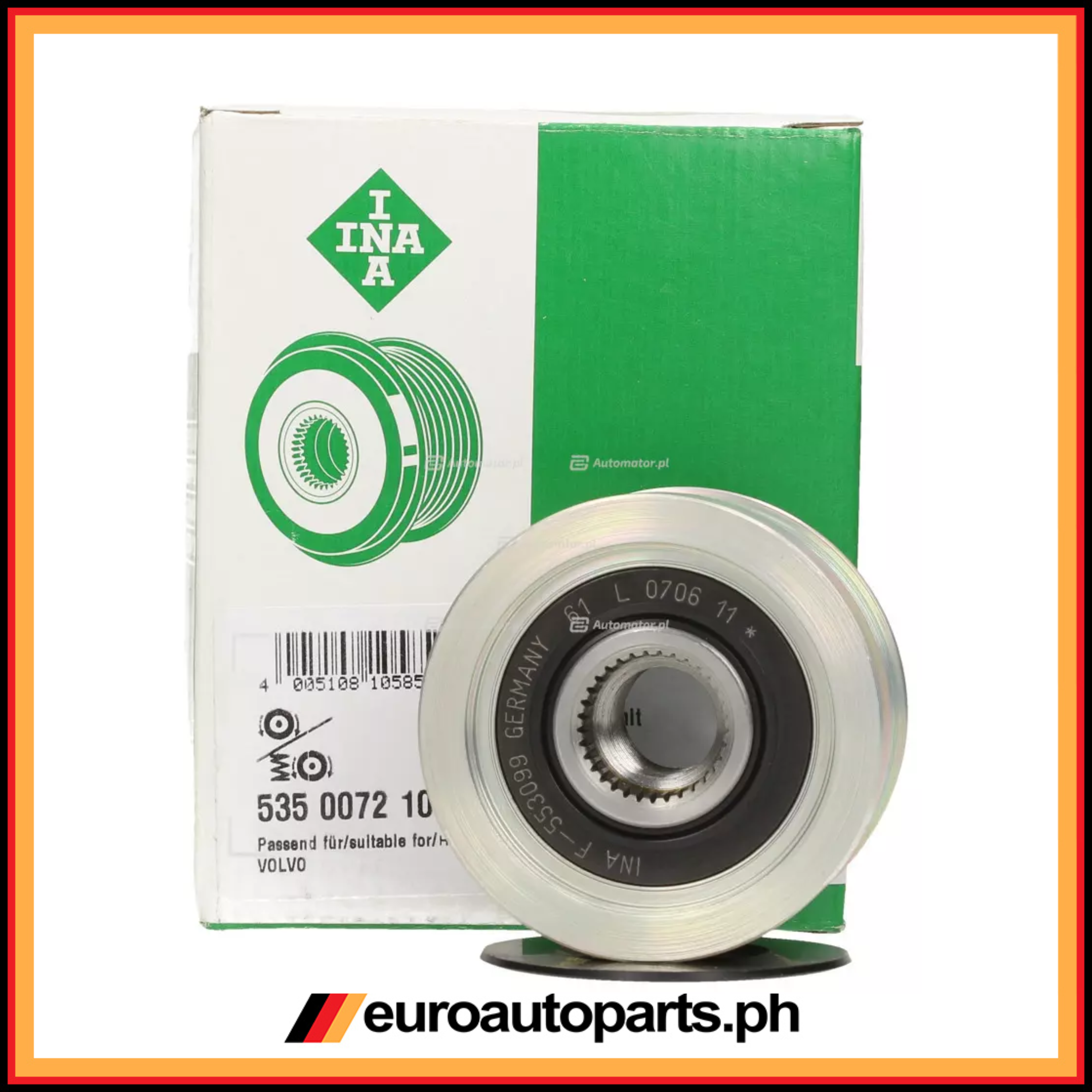 Alternator Pulley / 30667878 / Ina / Volvo