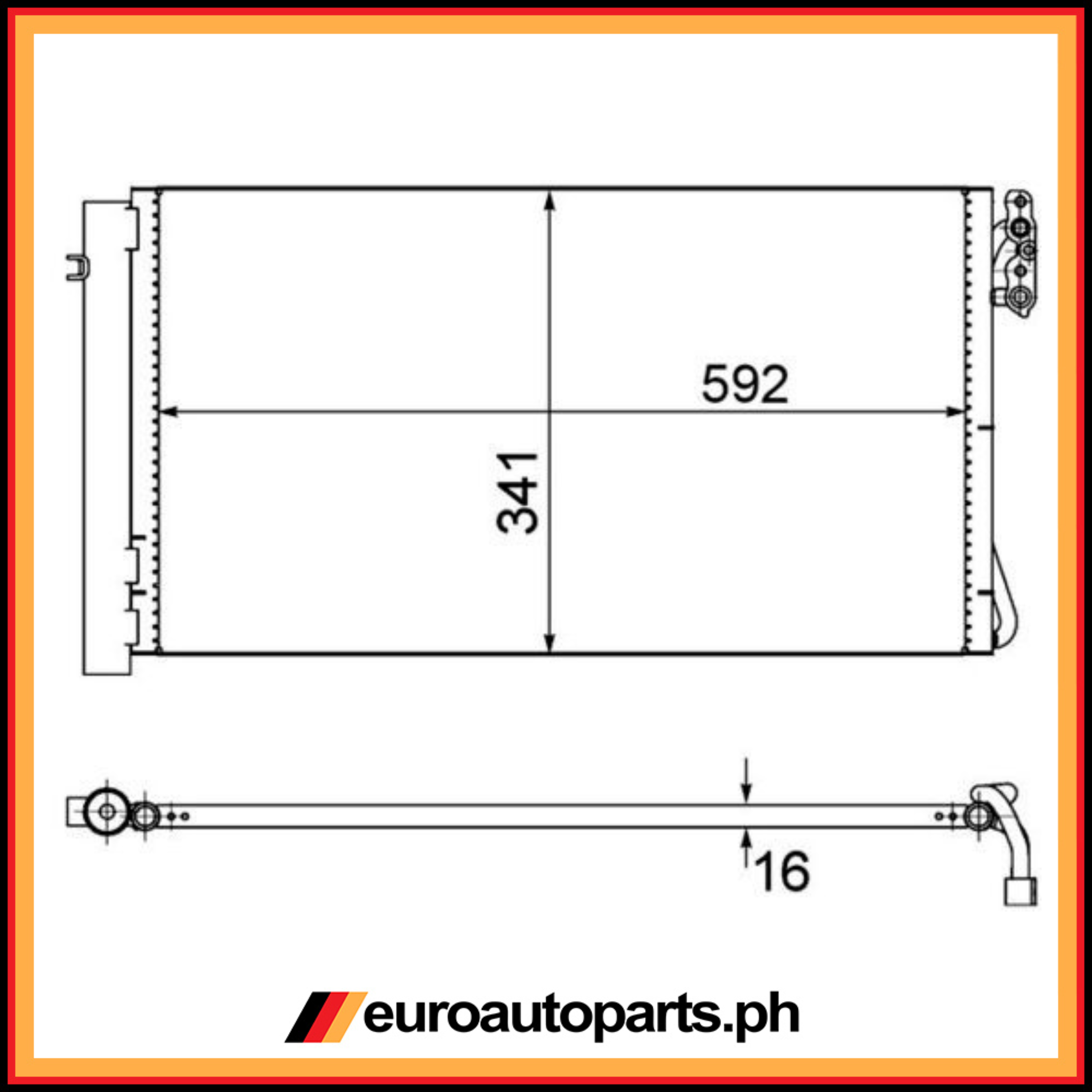 Air Conditioning Condenser / 64 53 9 229 021 / Mahle / BMW