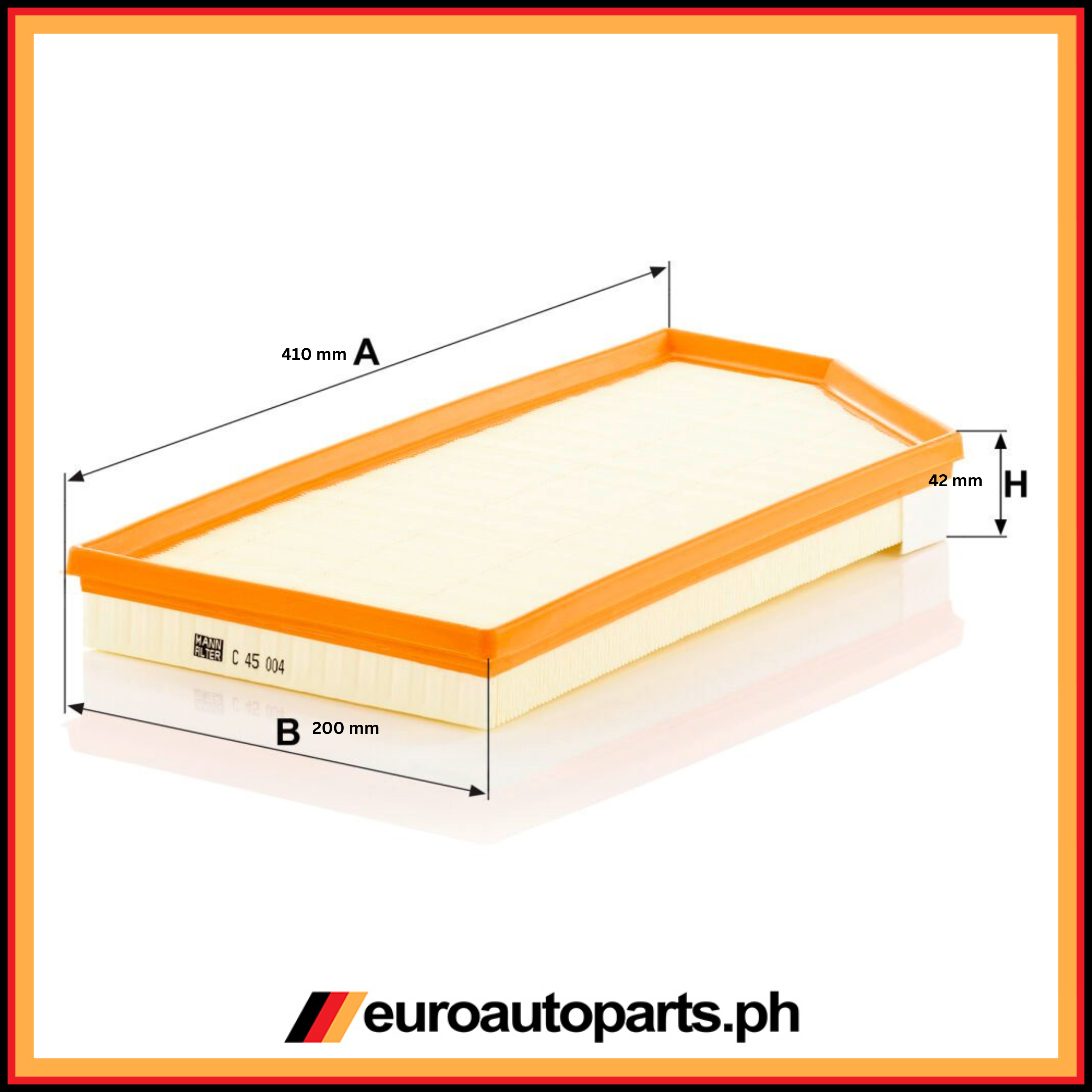 Air Filter / 654 094 00 04 / Mann / Mercedes-Benz