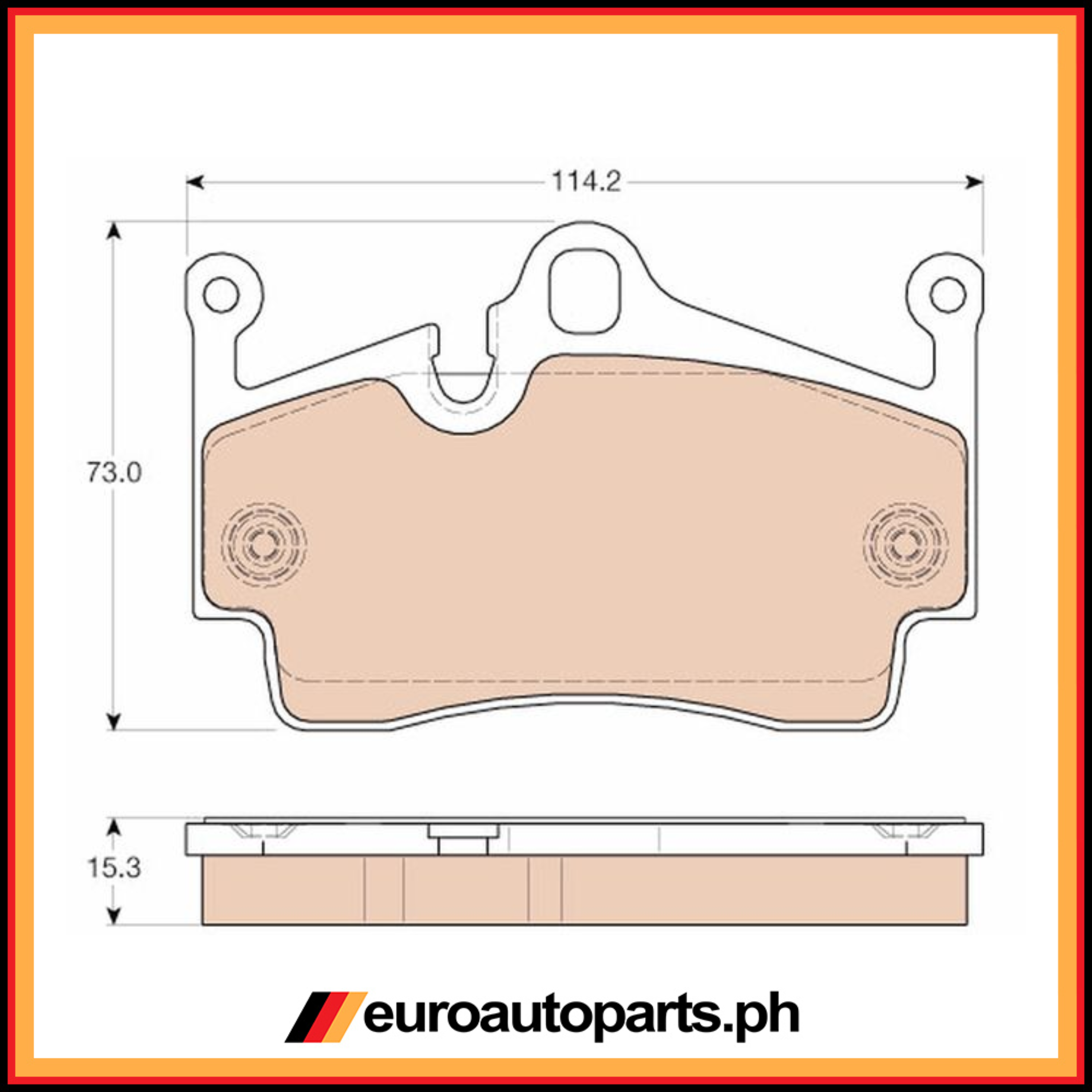 Brake Pad / Rear / 987 352 939 01 / TRW / Porsche