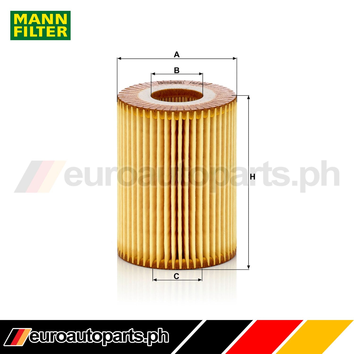 Oil Filter / 642 180 00 09 / Brand Mann / Mbenz