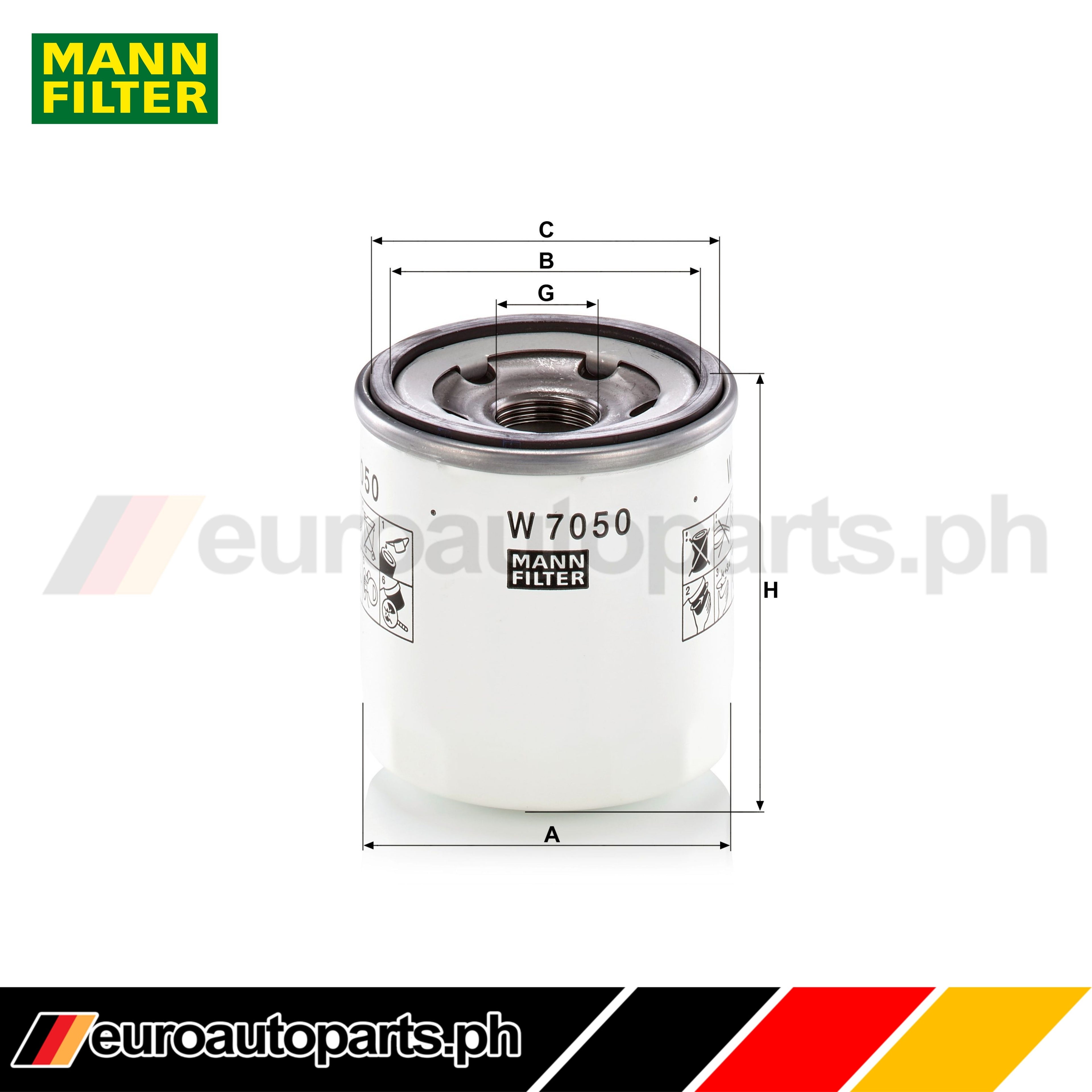 Oil Filter / LR058104 / Brand Mann / Land Rover