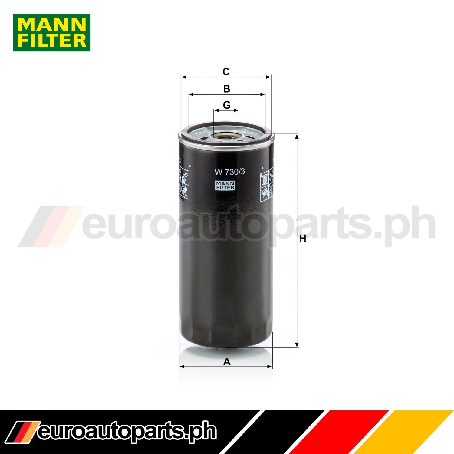 Oil Filter / 993 207 201 02 / Brand Mann / Porsche