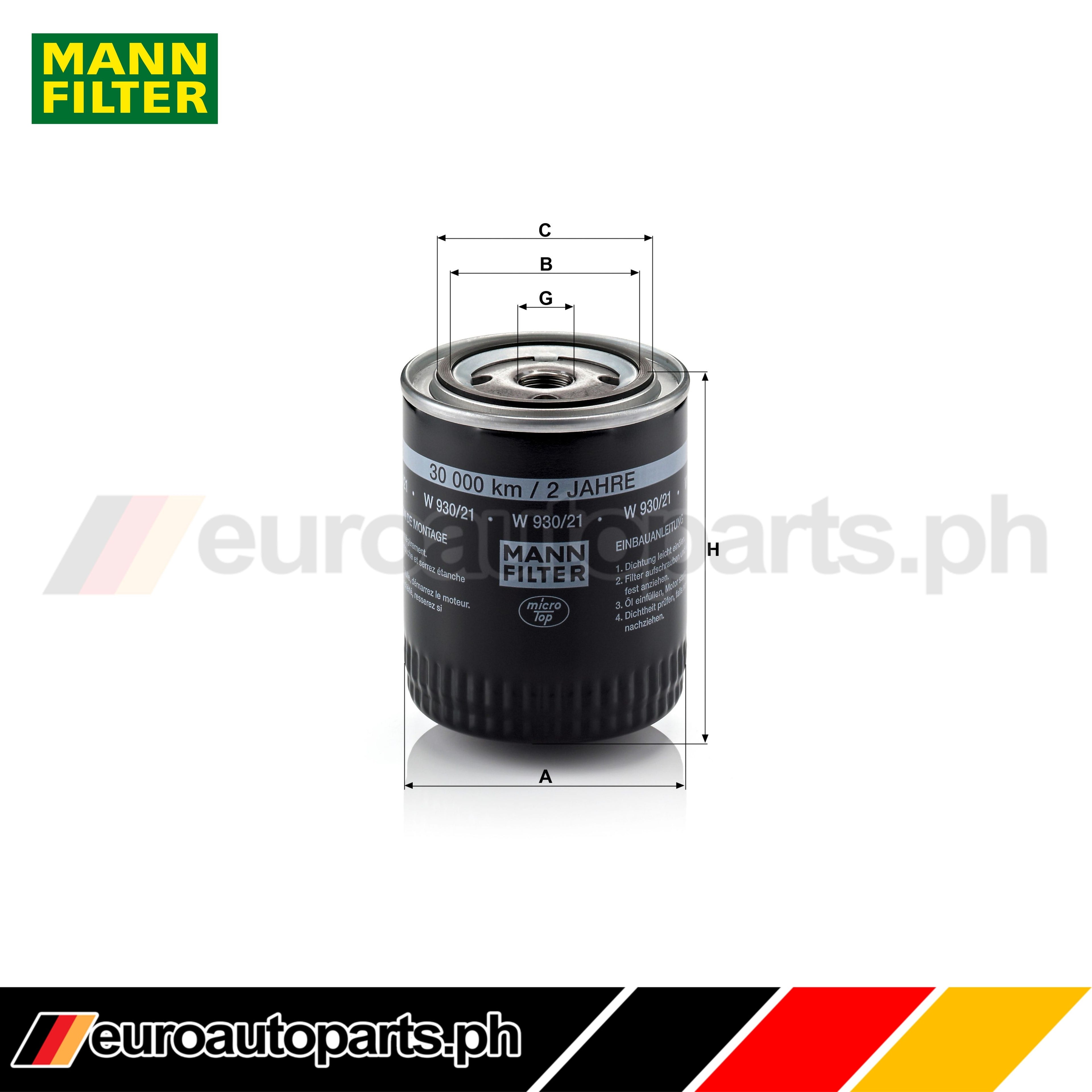 Oil Filter / 078 115 561 / Brand Mann / Audi