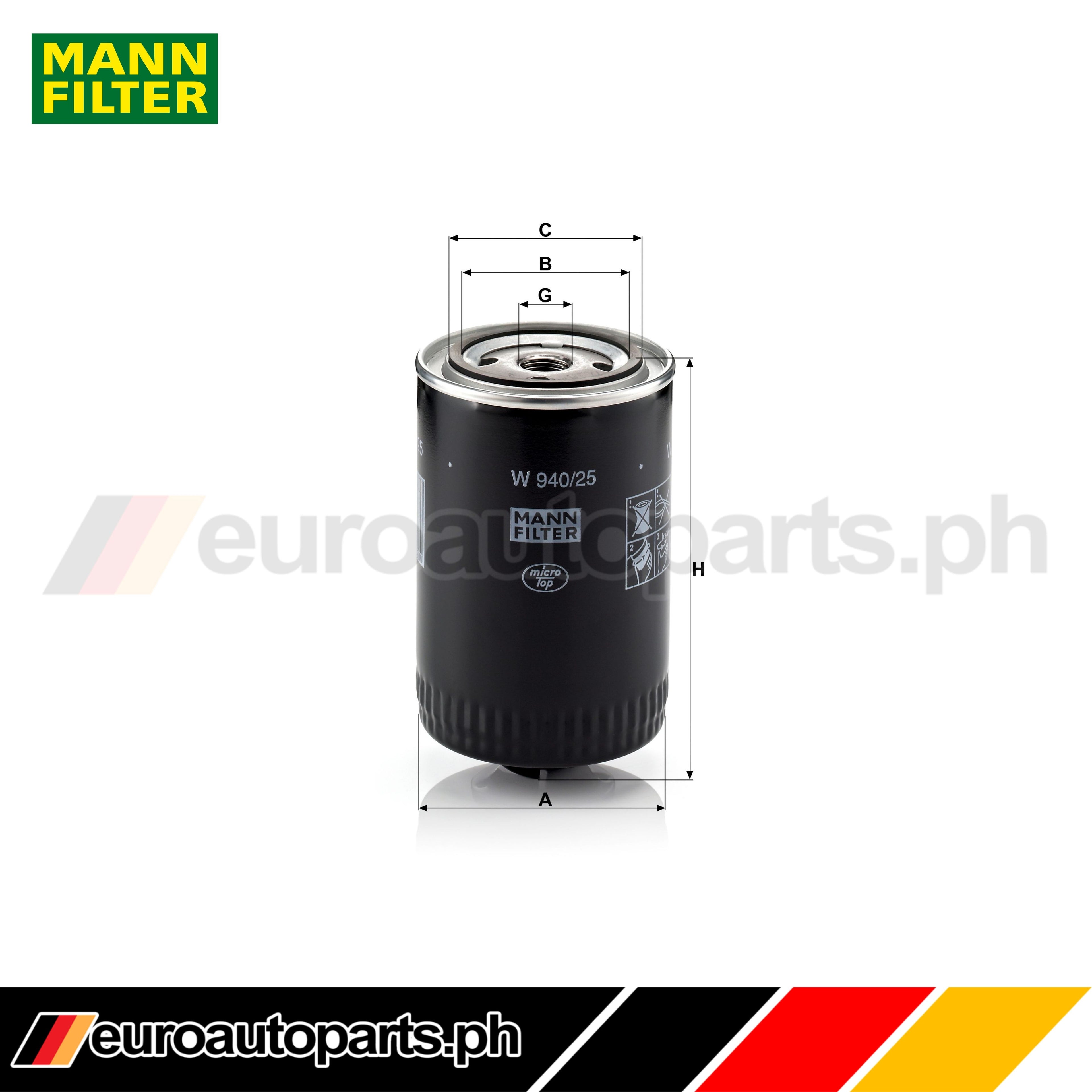 Oil Filter / 1257492 / Brand Mann / Volvo